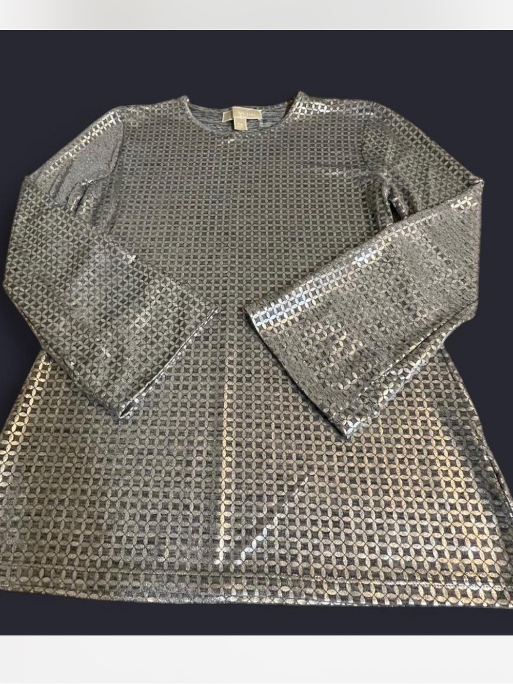 Michael kors metallic shimmer bell sleeve top - Picture 7 of 7